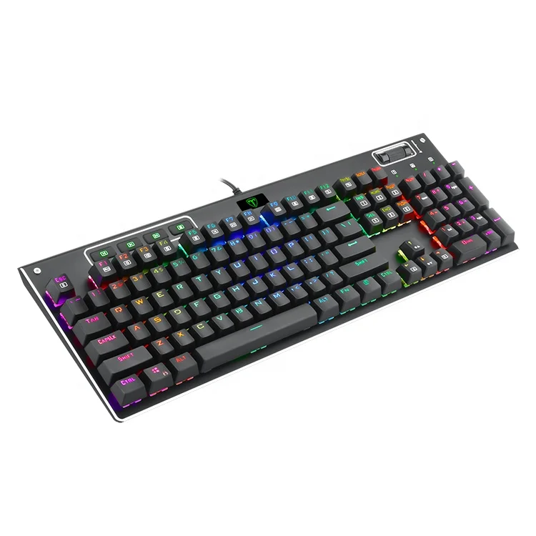 Compact hot mechanical gaming Keyboard RGB led backlit wired keyboard for windows laptop pc