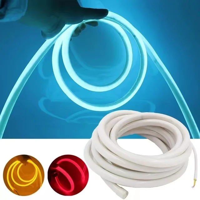2024 Ultra-Bright IP65 Waterproof Outdoor LED Rope Strip 220V 2700-6500K SMD 2835 PVC Body New Trend Flex Neon Sign Decorations