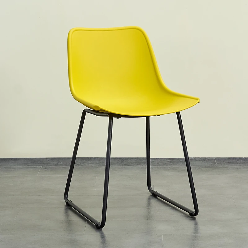 New product competitive price leisure white PP plastic dining chair stainless steel metal frame for restaurant outdoor