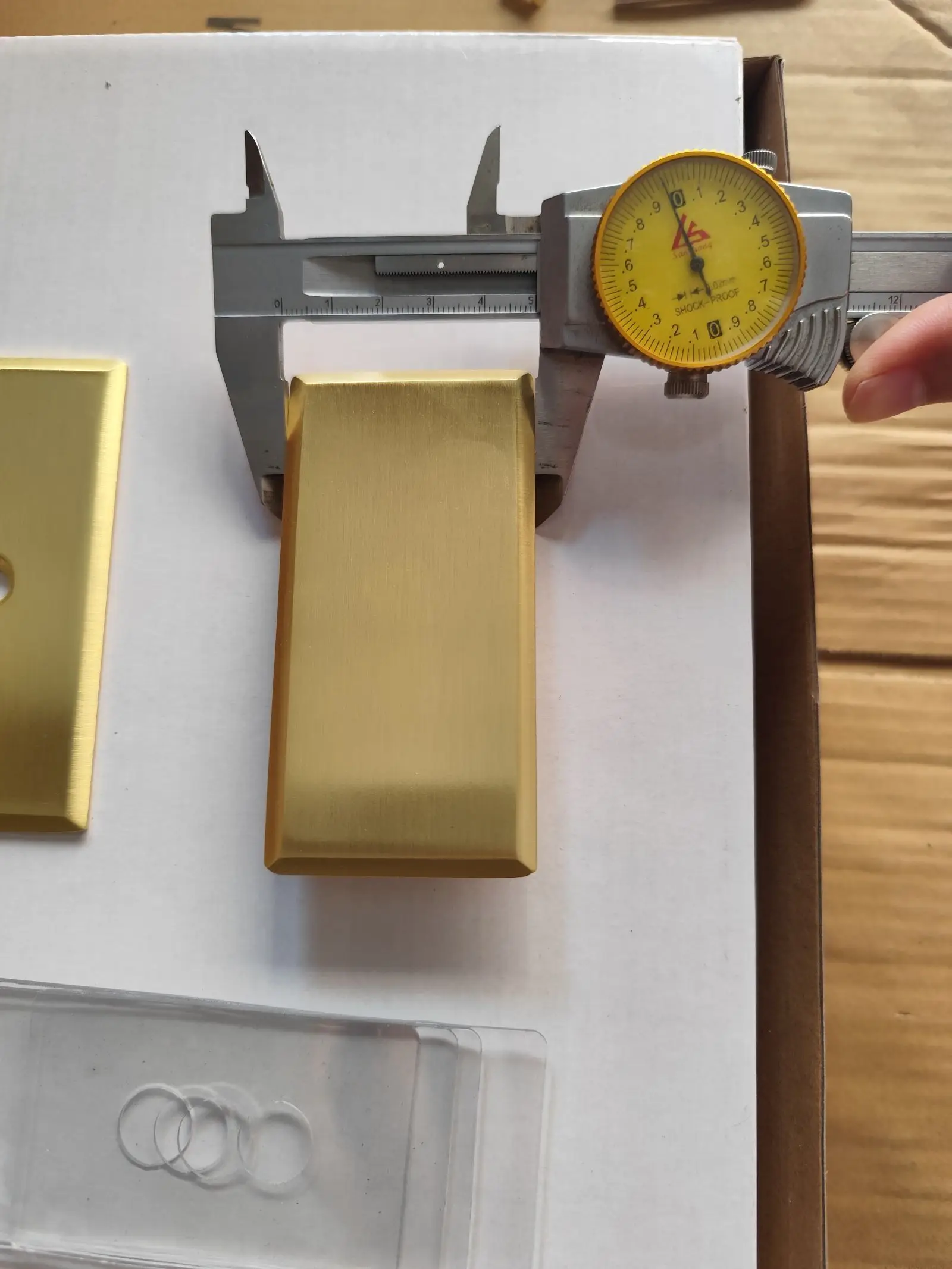 304 Stainless Steel Square Frameless Glass Clamp Connector Shelf Brackets Fit for 5/16 to 1/2 (8 to 12 mm) Glass