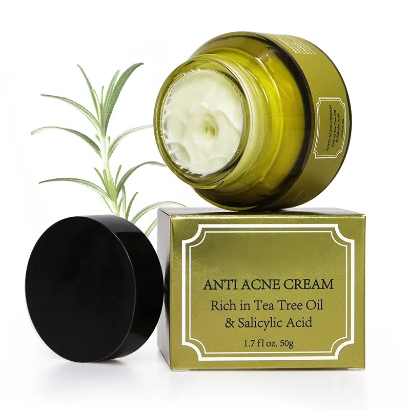 Tea Tree Oil Control Shrink Pores Acne Nourish Whitening Skin Care Face Cream