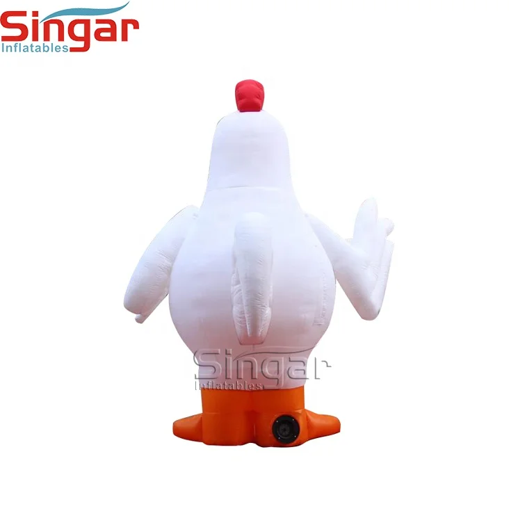 5mH Yellow advertising chicken inflatable cartoon animal,free blower inflatable big cock cartoon
