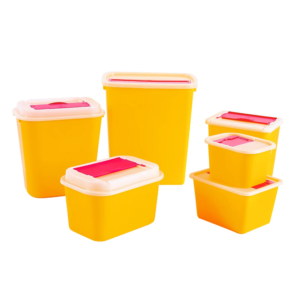 Yellow sharps disposal container 5l sharp box medical waste container