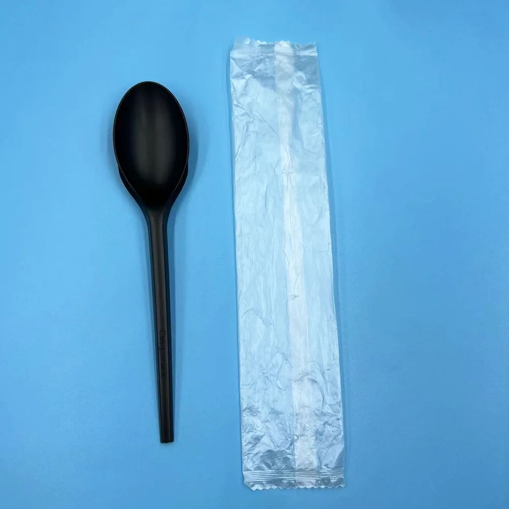 Cakes Forks Shovel Extra Desserts Individual Biodegradable Foldable Machine Spoon Change Sealing Making Disposable Soup Spoon