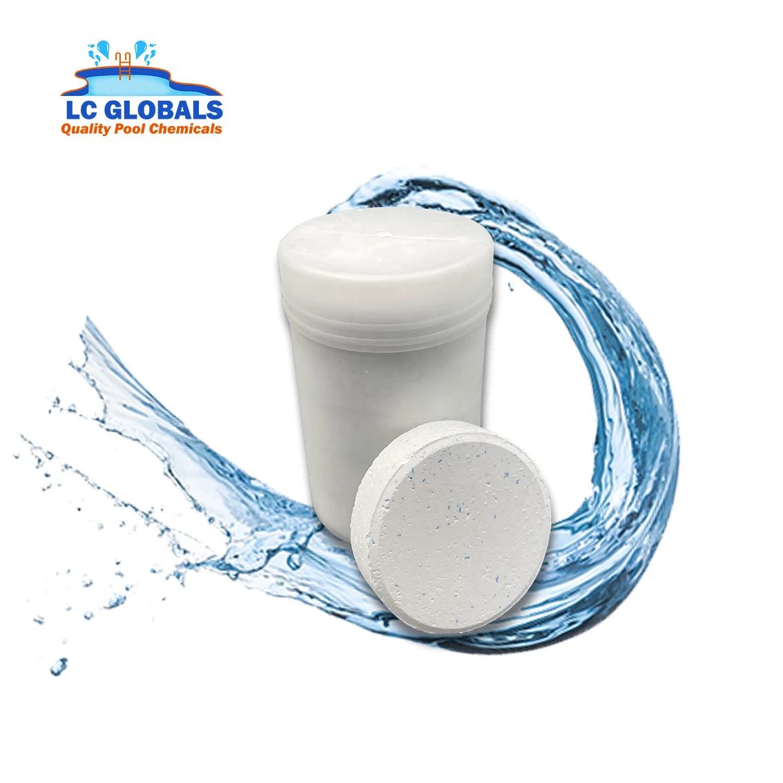 best price 1g 2g 20g 200g tablet 3 inch chlorine Tablets white chlorine granular 55lbs per bucket  tcca for USA