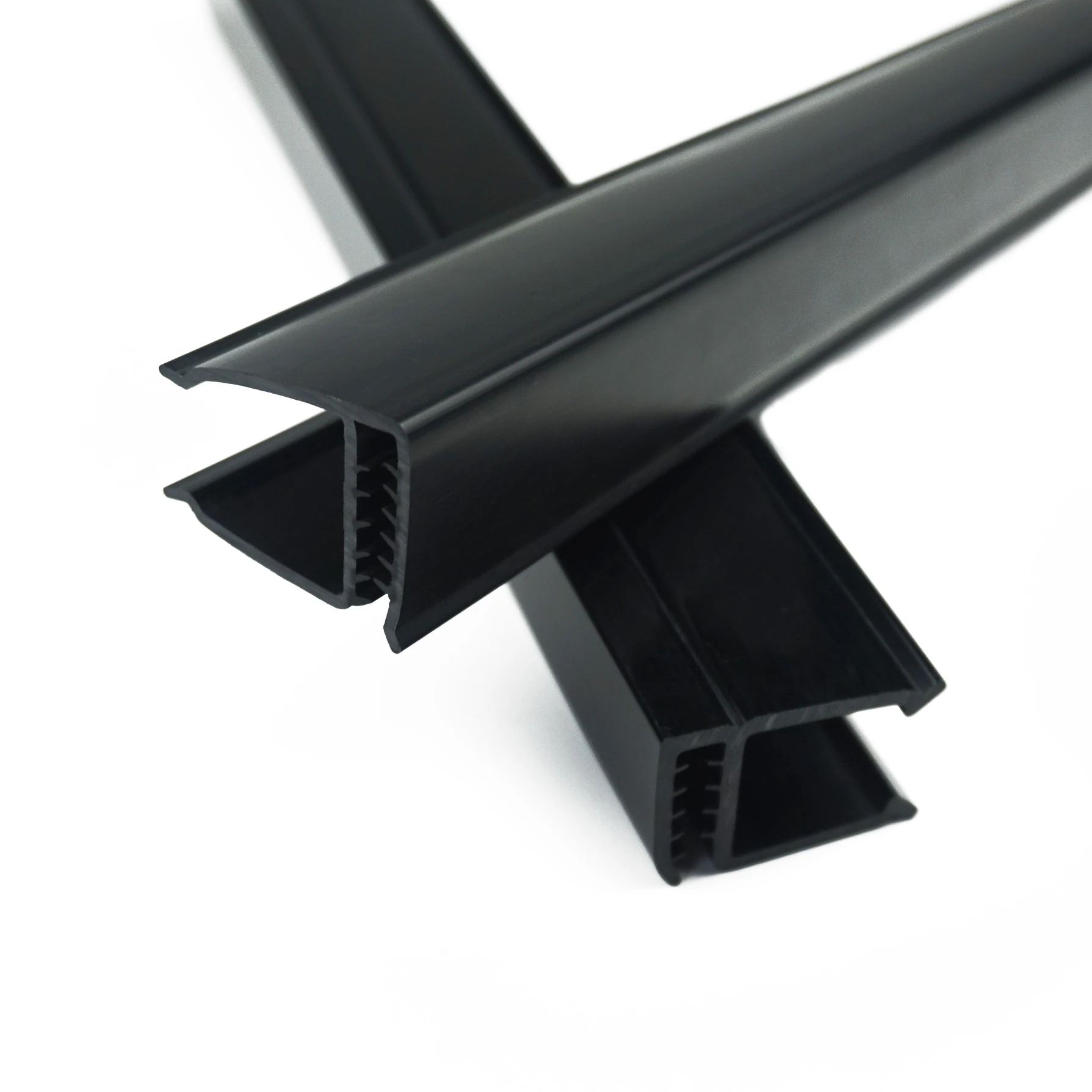 PVC U-shaped automotive sealing anti-collision strip card slot steel plate sightseeing car glass embedded strip decoration