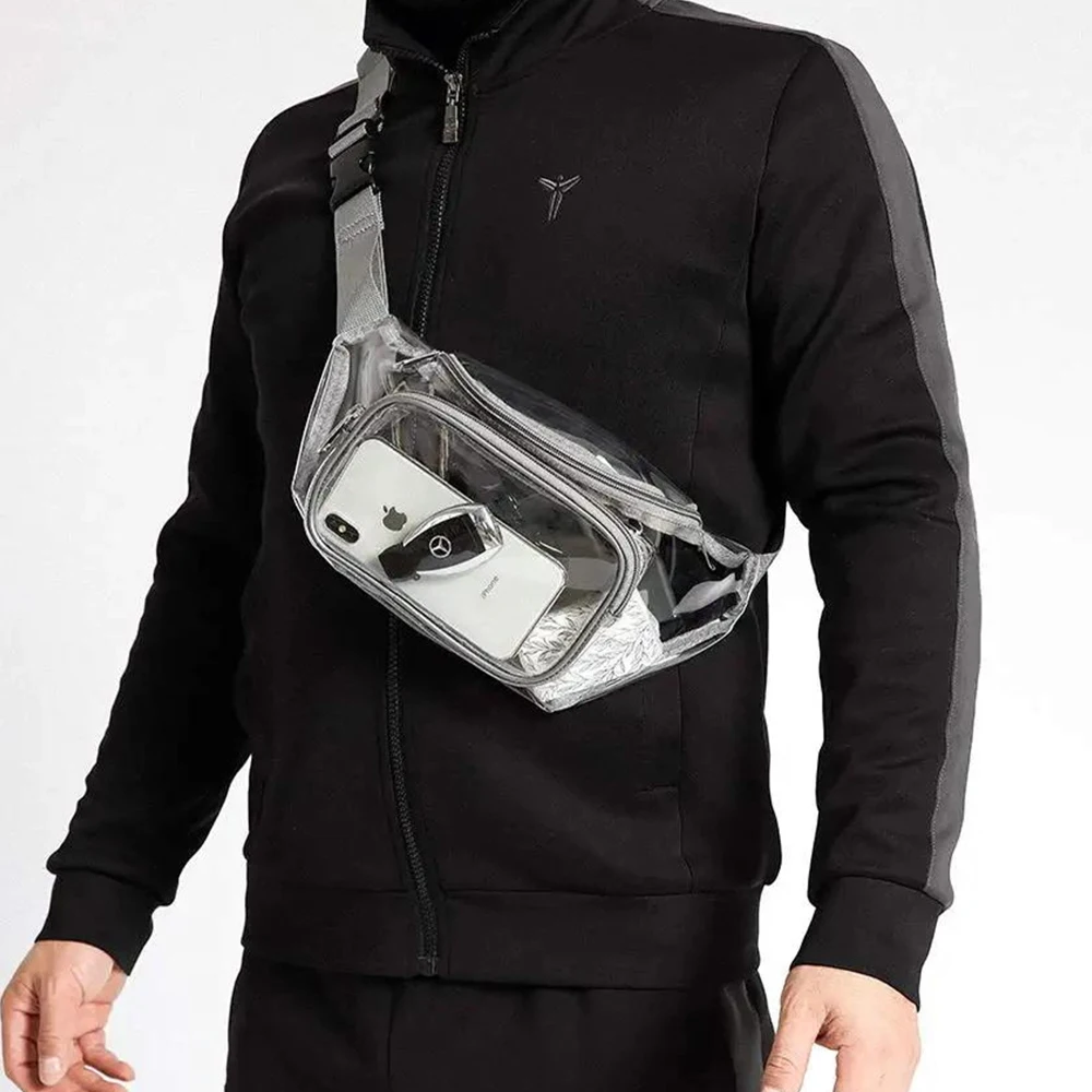 Оптовая продажа, индивидуальный логотип, Собственная торговая марка, водонепроницаемая Милая Прозрачная ПВХ сумка на пояс, прозрачная поясная сумка