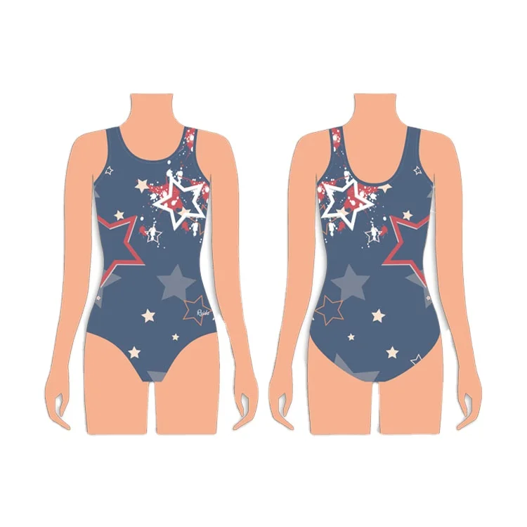 wholesale Custom Sleeveless Gymnastics  Leotards Sublimation Girls Leotard training dance wear