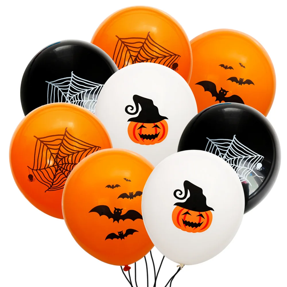 12 Inch Halloween Deaorating Latex Balloons Bat pumpkin spider web Balloons Festival Decor Supplies Party Balloons For