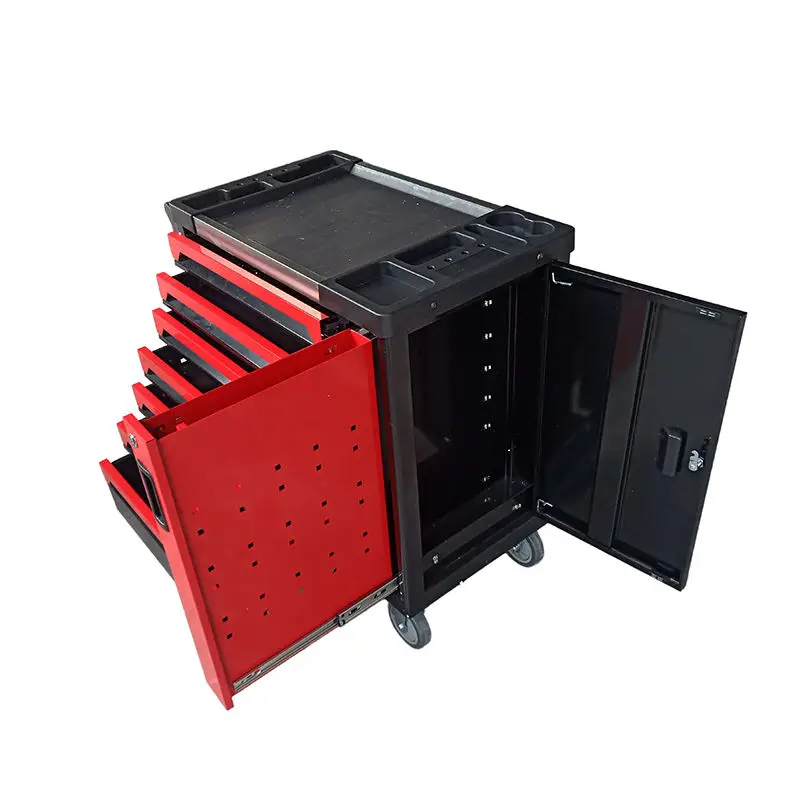 8 Drawers Heavy duty Rolling Tool Cart Parts storage 3 layer ABS lock Side suspension design tool box roller cabinet