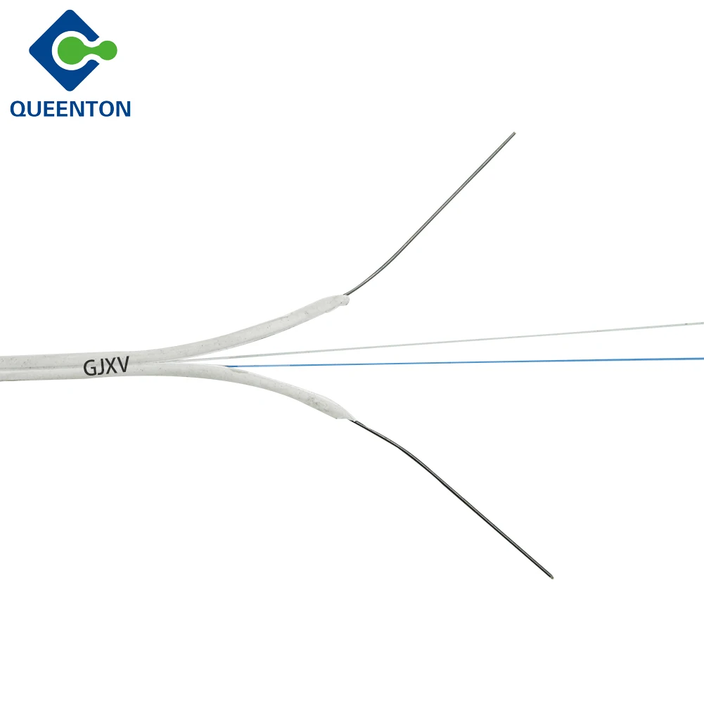 Network Building Self-Support Outdoor Single Mode Fiber Optic Cable GJXV 1-12 Cores G657A Indoor Fiber Optic Drop Cable