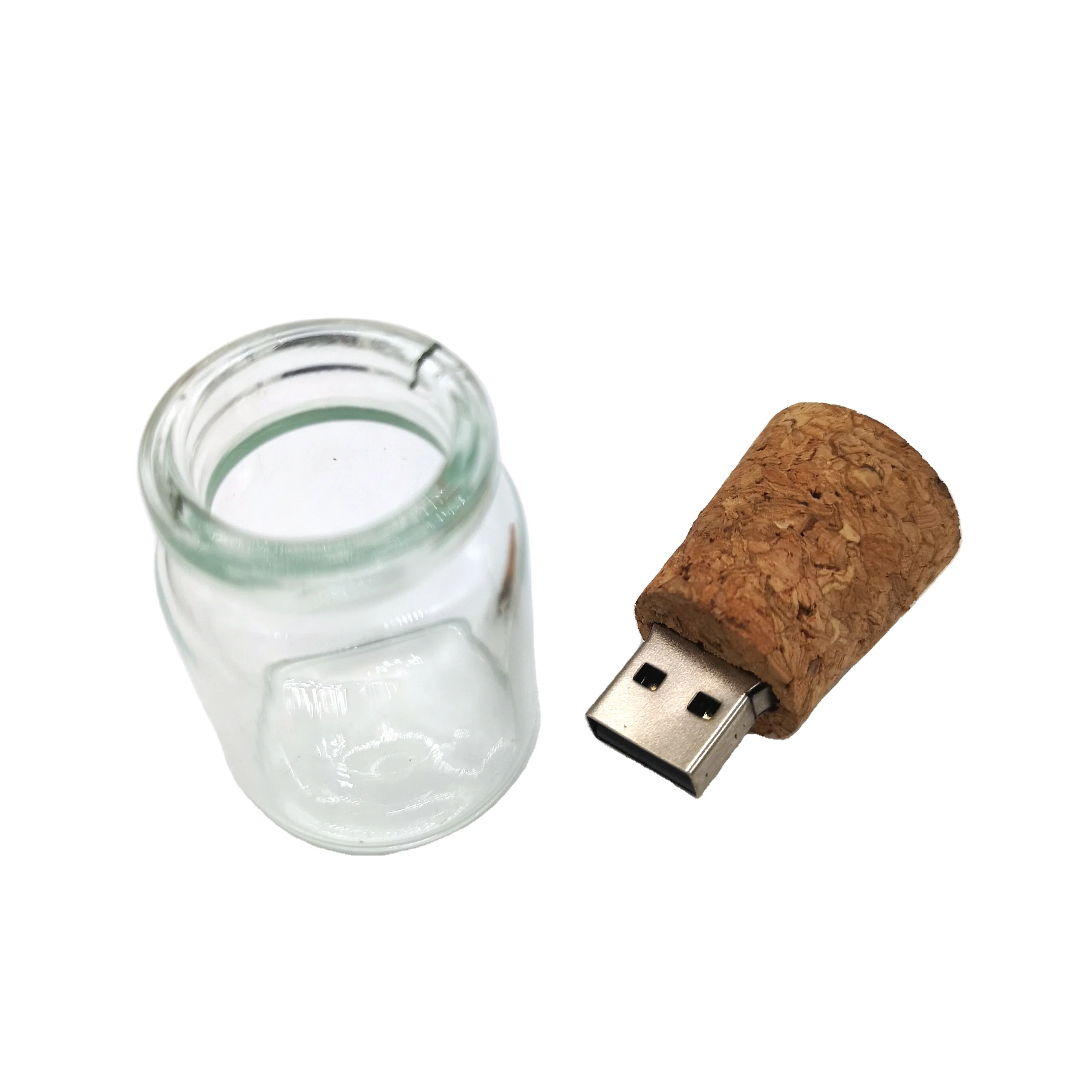 
Hot sale glass drift bottle cork pen drive 1GB 2GB 4GB USB 2.0 USB gadgets kids gifts 