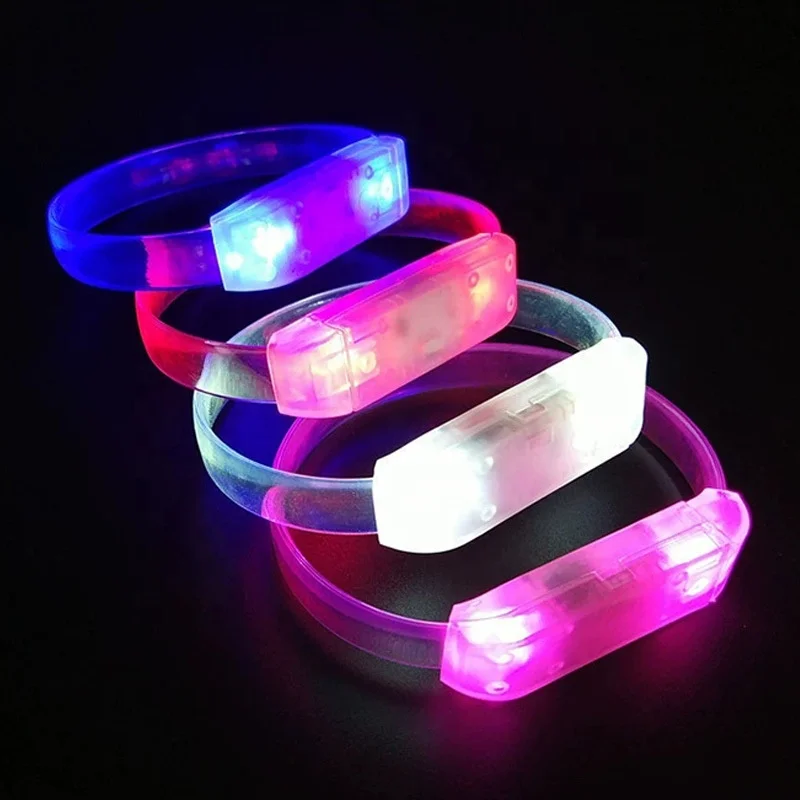 Sound Activated Flashing Concert LED Light Bracelet,TPU Led Light Up Bracelet,Led Wrist bands