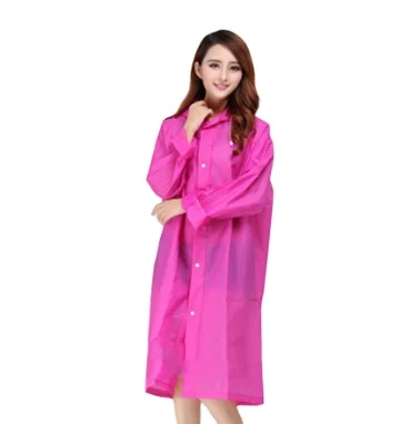 Cheap Impermeable transparent  Adult EVA Non-disposable Rainwear Manufacturers long Rain Wear Raincoat For Women Men
