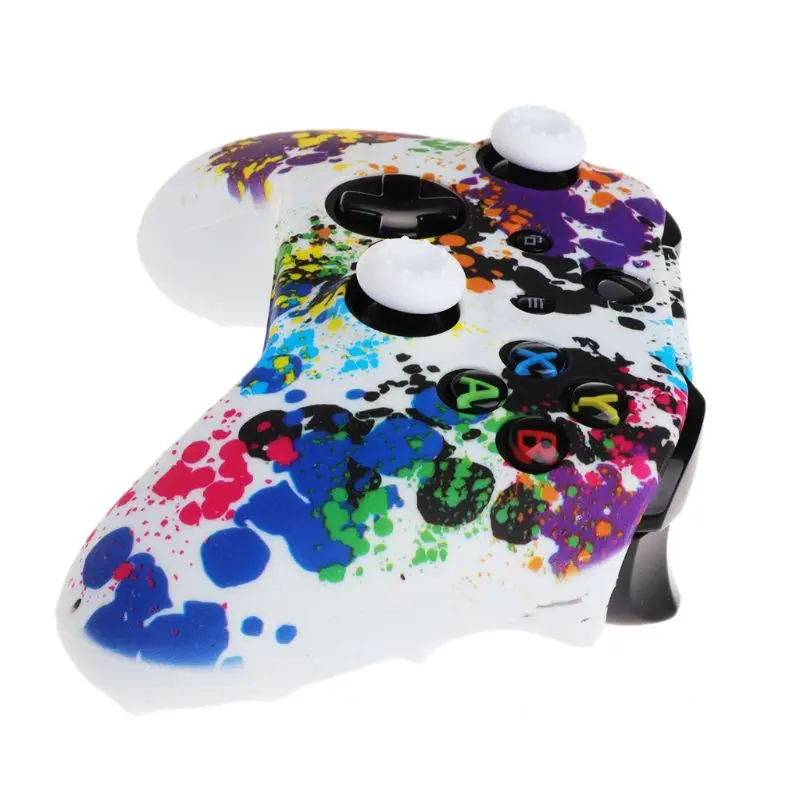 Популярный силиконовый чехол для геймпада + 2 колпачка джойстика контроллера XBox One X S