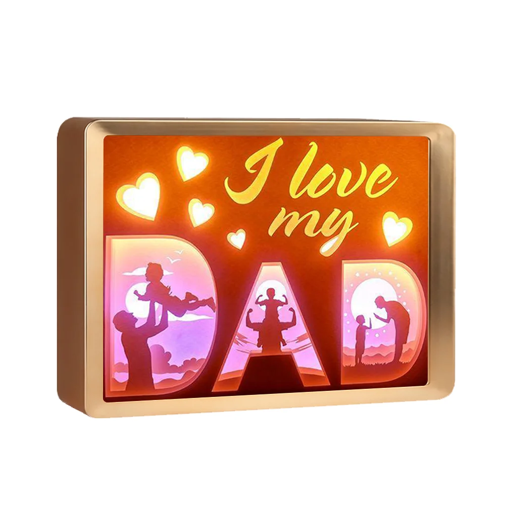 Новый креативный подарок праздничный рекламный Сувенирный бумажный лайтбокс со светодиодной подсветкой «сделай сам» для подарка на День отца
