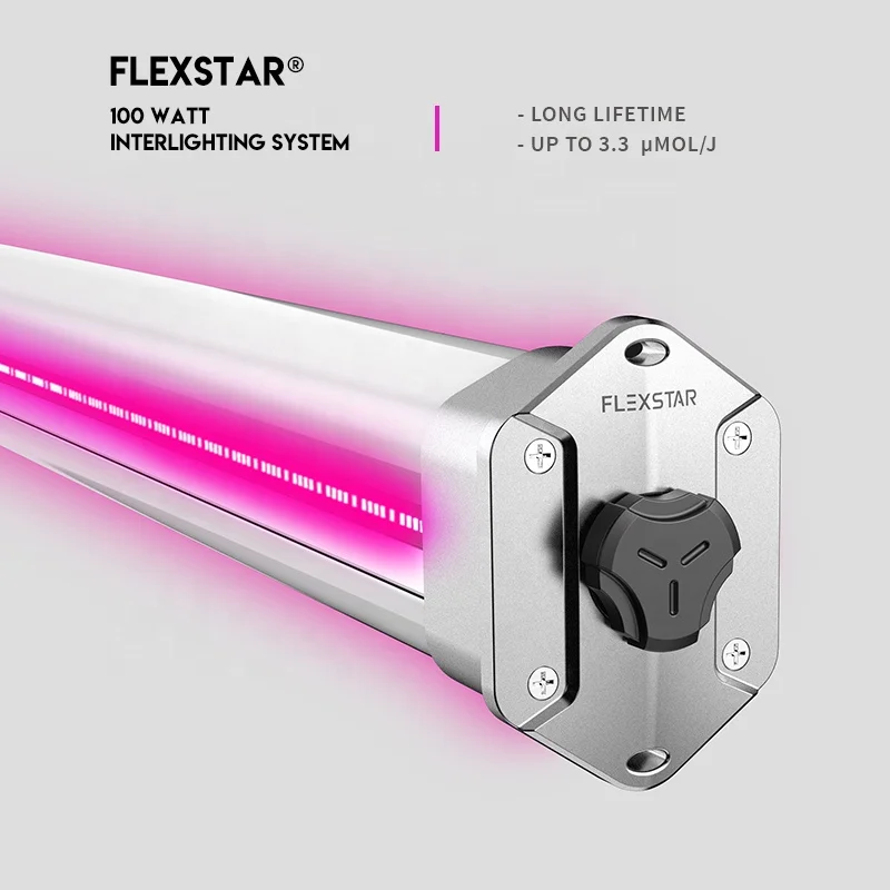 Flexstar 6500K 100W Interlighting LED Grow Light replacing T5 Led Grow Light/Fluorescent T5 Led Lamp Fixture