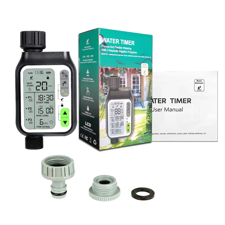 New Design Outdoor Yard Digital Automatic Irrigation Watering System Water Controller Garden Sprinkler  HCT-355