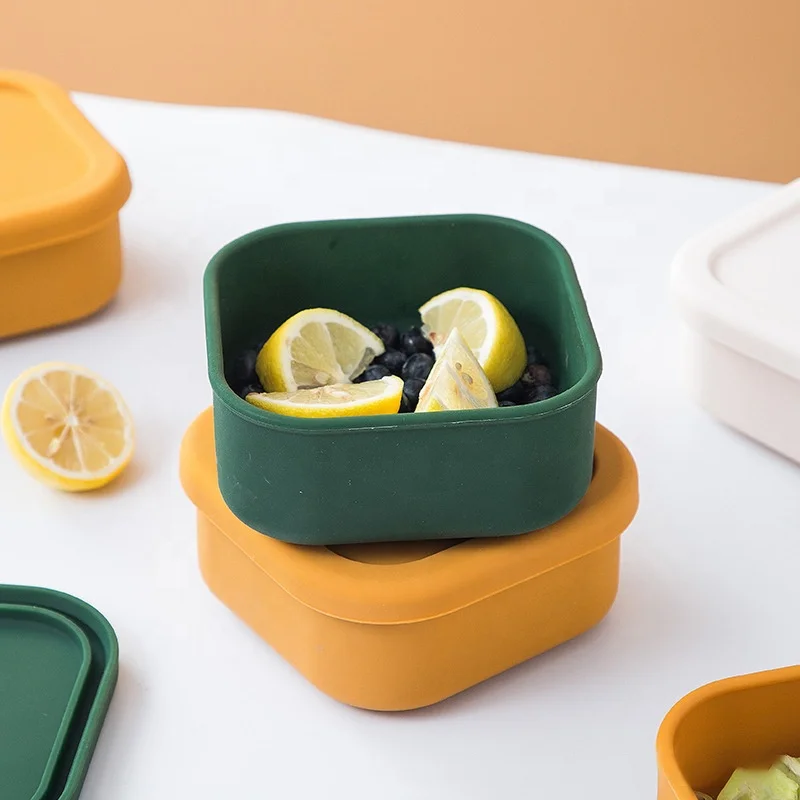Small Silicone Container Camping Silicone Food Storage Container BPA Free Food Freezing Microwave Safe Silicone Container