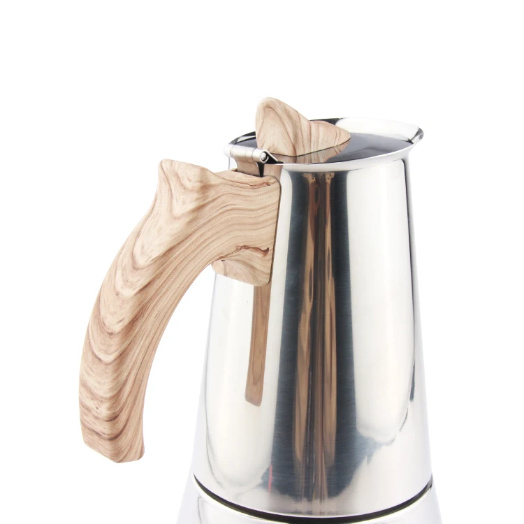 Портативный персонализированный котелок из нержавеющей стали, портативная итальянская мини кофеварка для эспрессо, подходит для газа, индукции, электрической