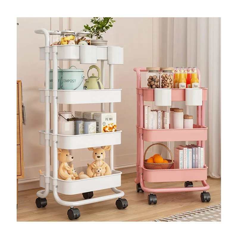 Lihangrui Multi-function Movable Storage Rack Metal Utility rolling cart Beauty Salon Trolley SPA Cart hair salon organizer