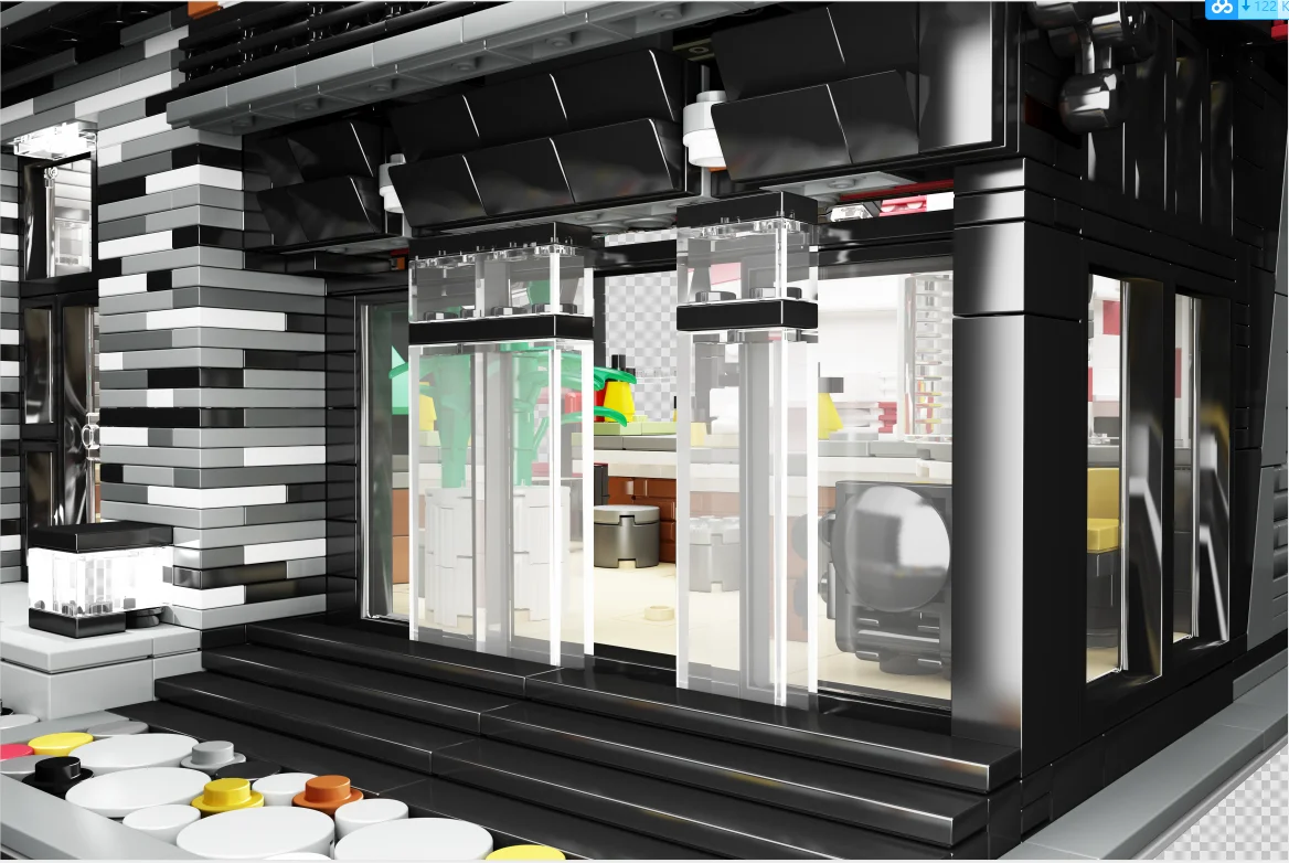 Пластиковые строительные блоки Mould King 16042 Bar с подсветкой игрушки