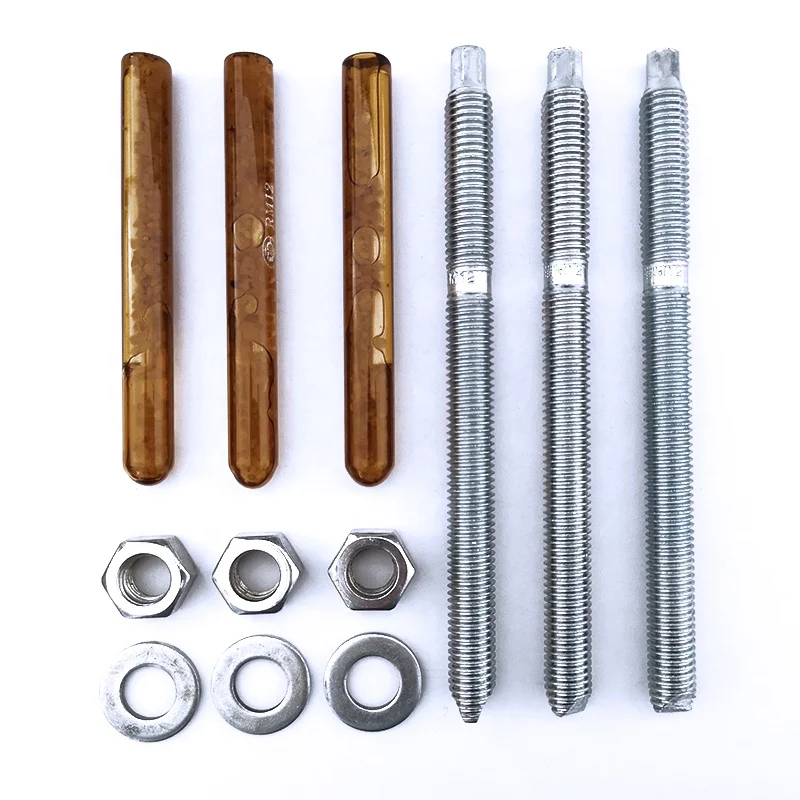 Zinc plated Chemical Anchor with chemical capsule polyethylene resin