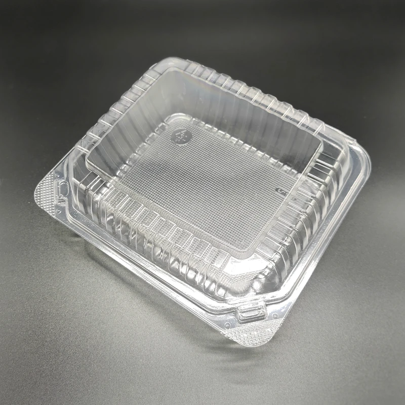 9 Inch BOPS Material Food Container Factory Price Fast Food Packaging Plastic Transparent Food Packaging Container For Takeaway