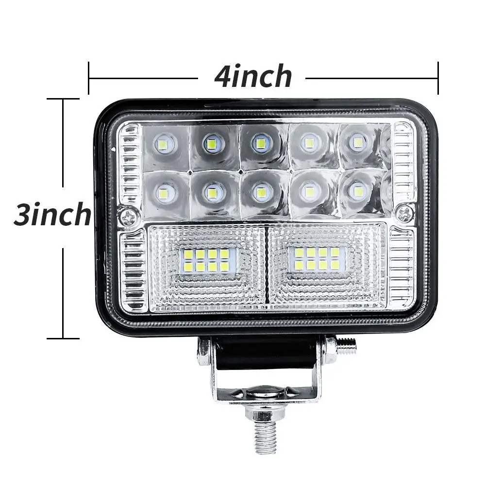 High Power 4 Inch 78W LED Work Light 12V 24V Flood Spot Lamp Square 4X4 Light For Off Road Car/Truck SUV Auto Vehicles