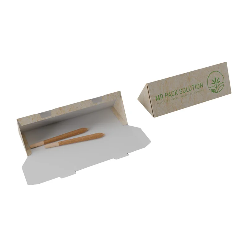Archibald Child Resistant Folding Custom Pre Paper Roll Box Smell Proof Triangular Prism 120mm Cone Packaging Box Cigarette Box