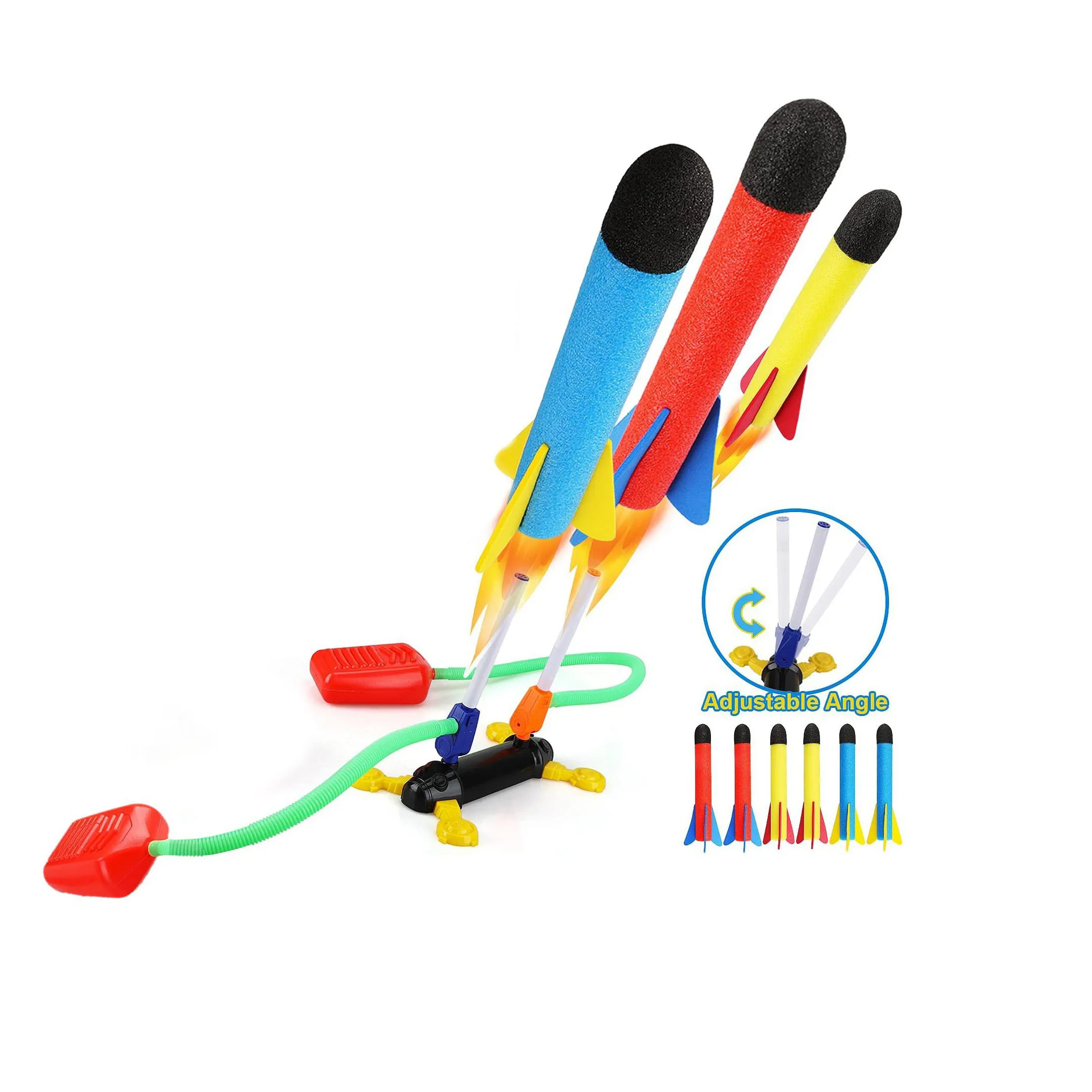 Novelty Kid Air Rocket Foot Pump Launcher Outdoor Air Pressed Stomp Soaring Rocket Toys Child Play Set Jump Sport Games Toys