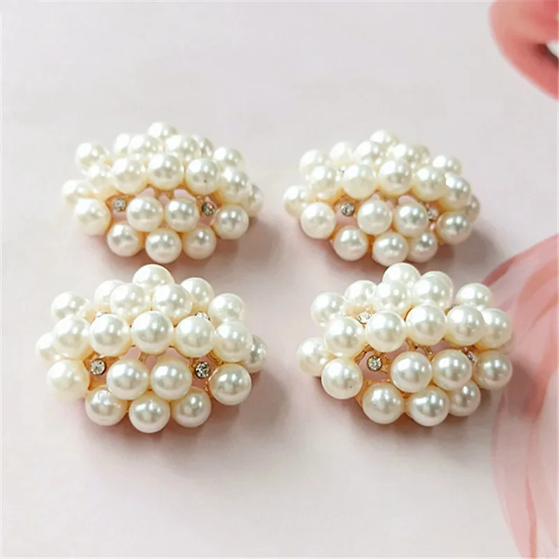 21mm*28mm Fashion Metal Alloy Crystal Rhinestone Pearl Connectors Charm Findings For Jewelry Making