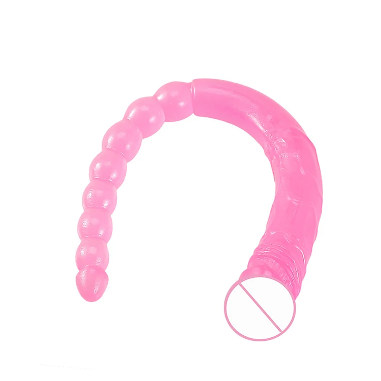 Double Head Penis Soft Long Anal Beads Vaginal Sex Toys Big Dildos For Women Masturbating