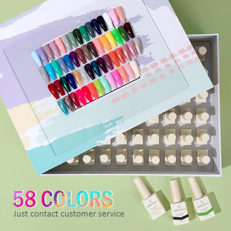 Caixuan ногтей Гель-лак цвет LED/УФ гель 60 шт./Набор Nail Art Салон база и лаки для