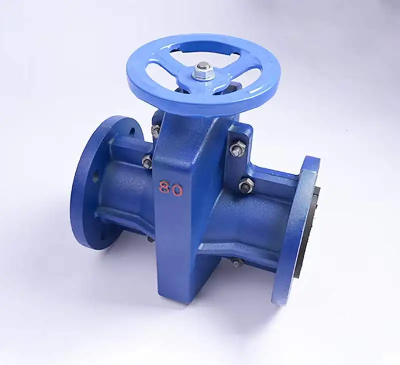 DN100 4IN Cast Carbon Steel Stainless Steel Pinch Valves Wear Resistant Natural Rubber Sleeve Pinch Valve