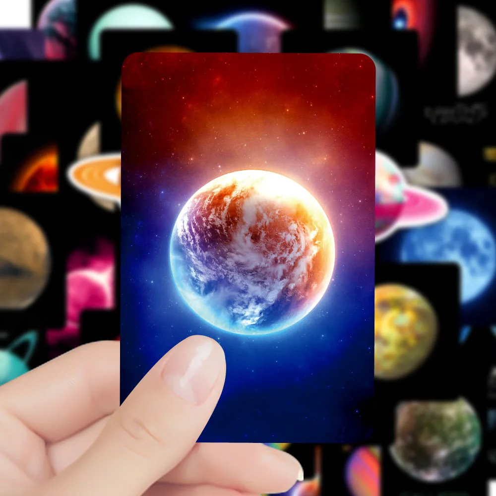 50pcs New Universe Planet Graffiti Stickers Electric Car Helmets TV Cups Trolley Box Stickers waterproof graffiti stickers