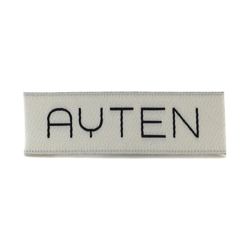 Wholesale Custom Private White Clothing T shirt Underwear Woven Label For Woman Clothes