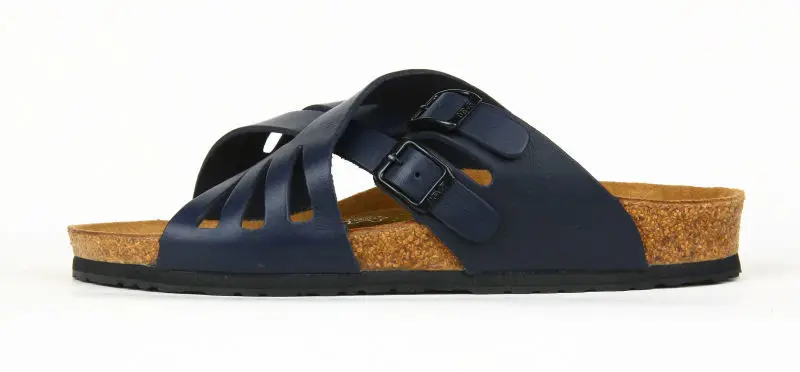 Ergonomic Unisex Cork Sandals Slippers Men Leather Flat Slide Summer Sandals For Women