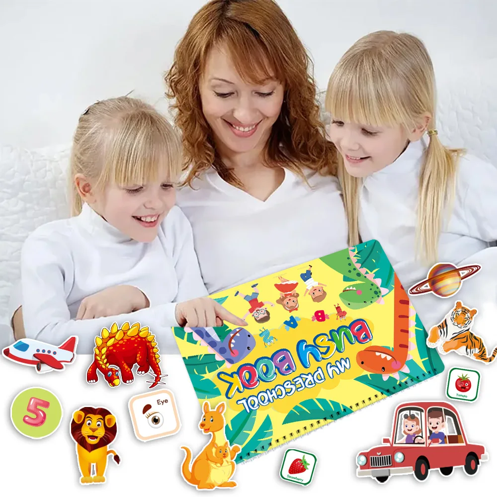 Busy Book for Kids, Montessori Toys for Toddlers Sensory Educational Toys 16 themes Toddler Preschool Activity Binder