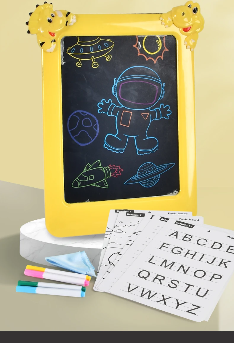 9 in Light Effect LCD Drawing Tablet Glow-in-the-Dark Art Doodle Board Educational Painting Toy Gift for Kids
