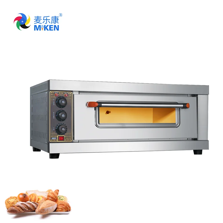 MK-1D Коммерческая мойка высокого качества печь для пиццы время теплая внутренняя отделка таймер духовка для выпечки из нержавеющей стали Электрический Хлебопекарные Печи