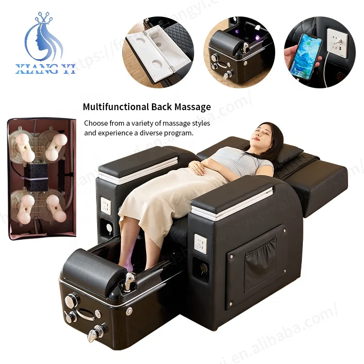 Modern Beauty Salon Reclining Massage Nail Manicure Table Foot Spa Pedicure Sofa Chair