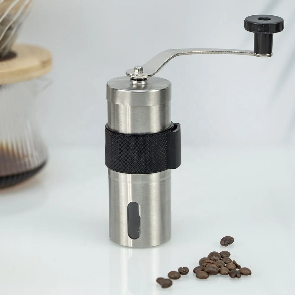 Mini portable hand manual coffee grinder ceramic burrs adjustable classic