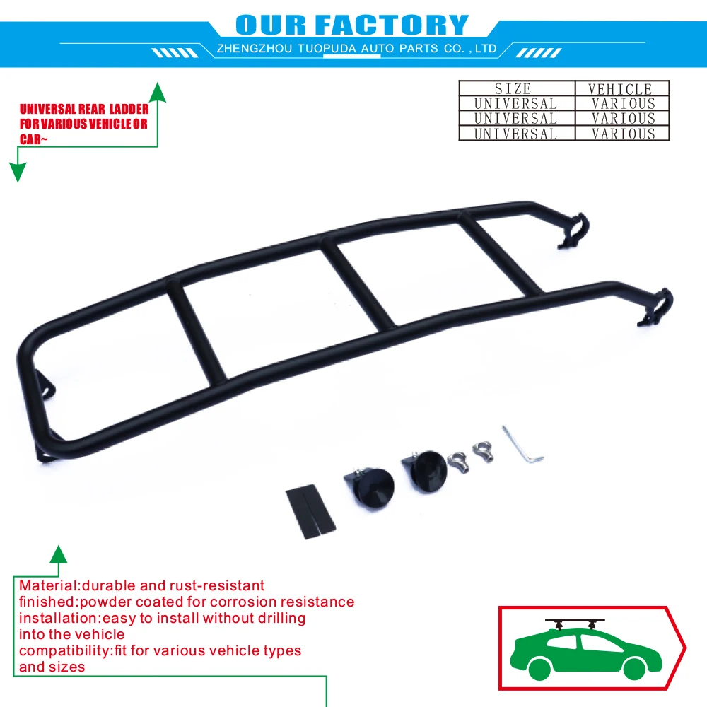 UNIVERSAL FOLDING LADDER UNIVERSAL ROOF RACKS TONNEAU COVERS Heavy Duty Roof Mounted Basket FOR UNIVERSAL CAR OR VEHICLE