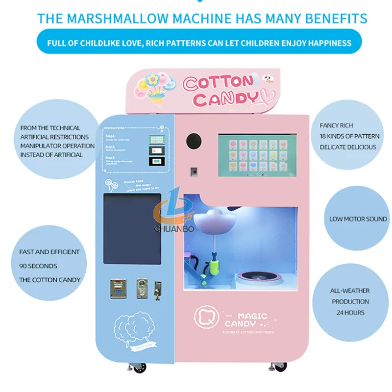 Лидер продаж на Amazon, 110 В, 120 В, 220 В, электрическая автоматическая машина для производства сладостей с зефиром, большая машина для приготовления ватных сладостей Mahince