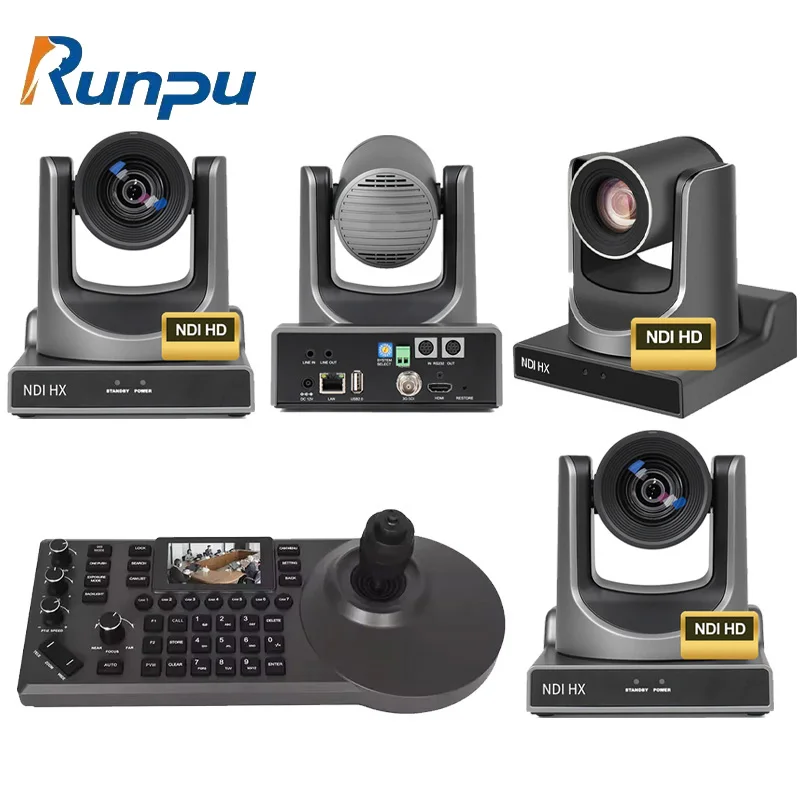 USD1958 бесплатная доставка комплект V60XL-N = 4 шт. SDI NDI 20X оптический зум HD1080P PTZ камера hdmi lan usb poe AI + ip контроллер переключатель