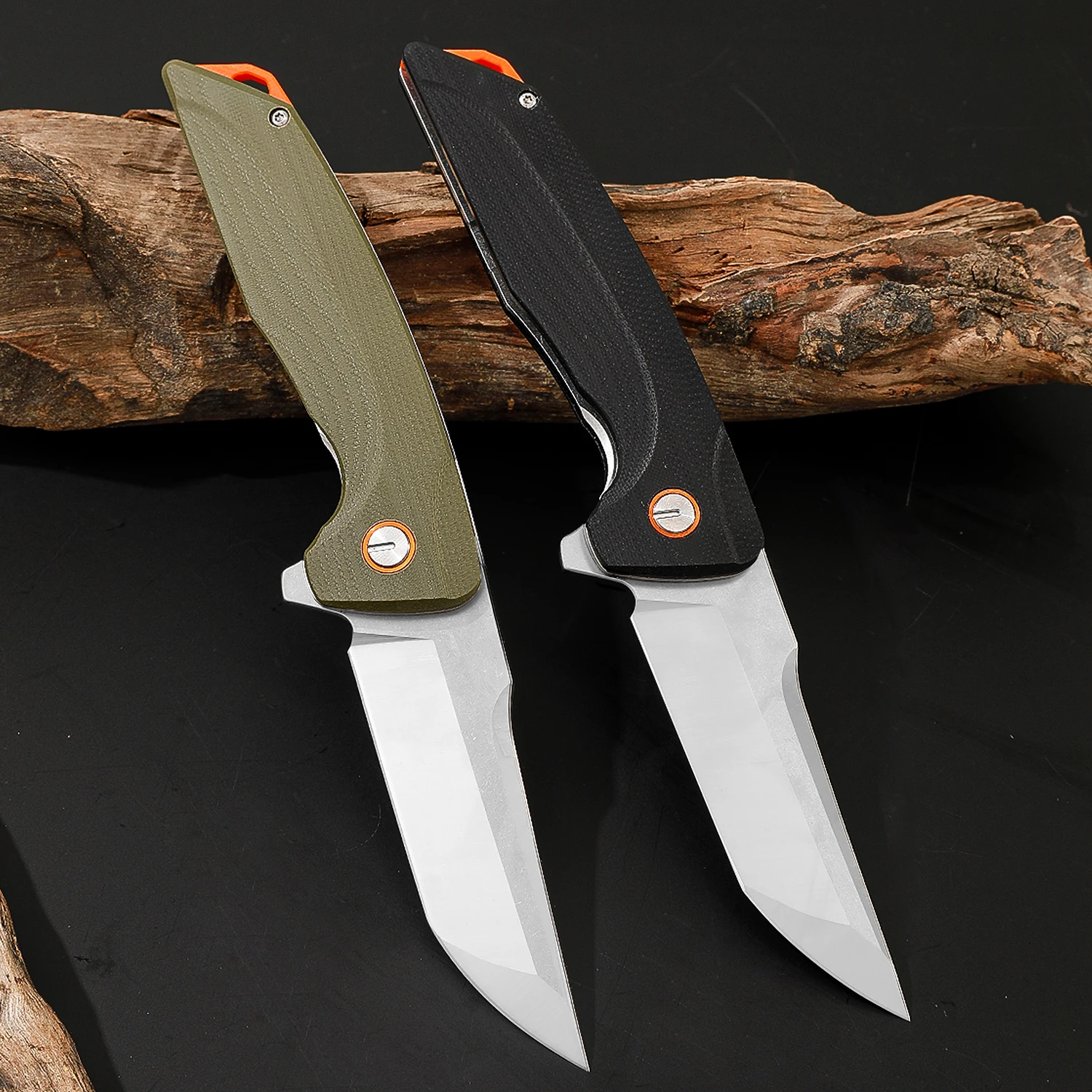 New Fashion Outdoor EDC  8Cr14Mov Survival Folding Hunting Camping Pocket Knife With G10 Handle