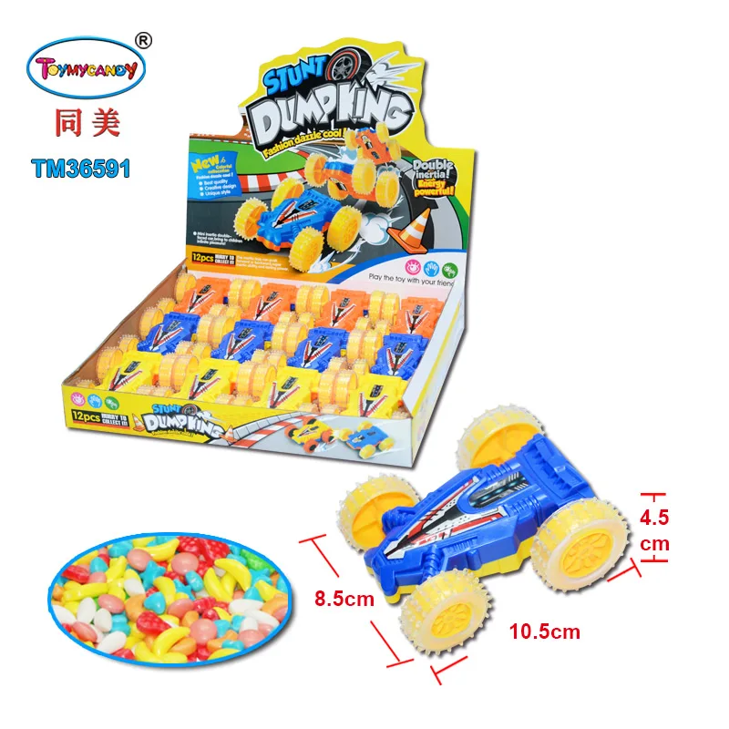 Wholesale china plastic dump truck toys candy factory product cheap double-sided toy car best sell in 1 dollar shop