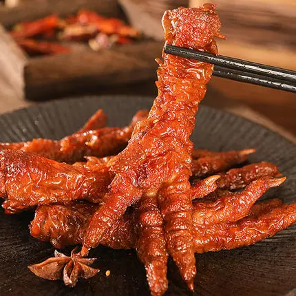 Tiger skin chicken feet spicy instant leisure net red cooked food stewed chicken feet meat chase drama small zero food
