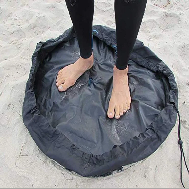 Wetsuit Changing Mat Waterproof Dry Bag Beach Storage Bag with Drawstring for Surfers Watersports Swimming